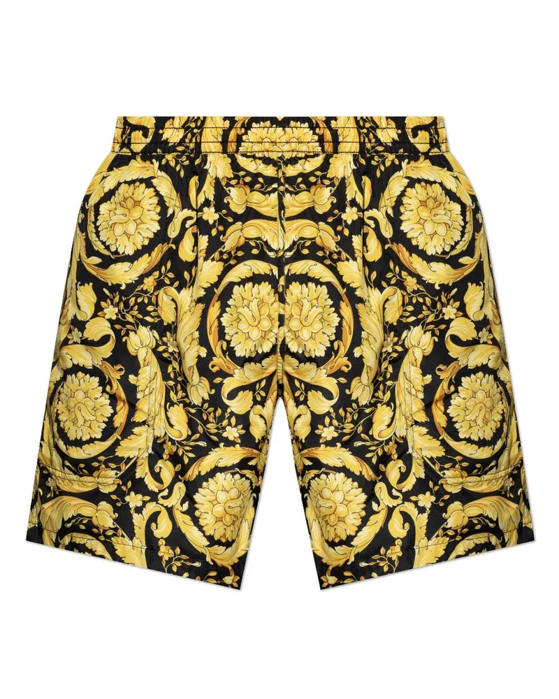 Versace Barocco Badeshorts - Schwarz Schwarz
