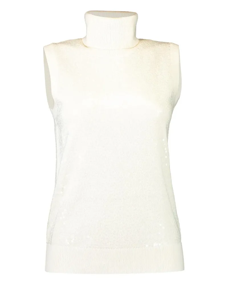 Michael Kors embellished turtleneck top - Nude Nude