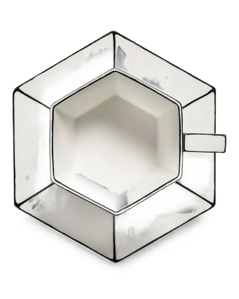 Serax geometric-frame coffee cups (set of two) - Weiß Weiß