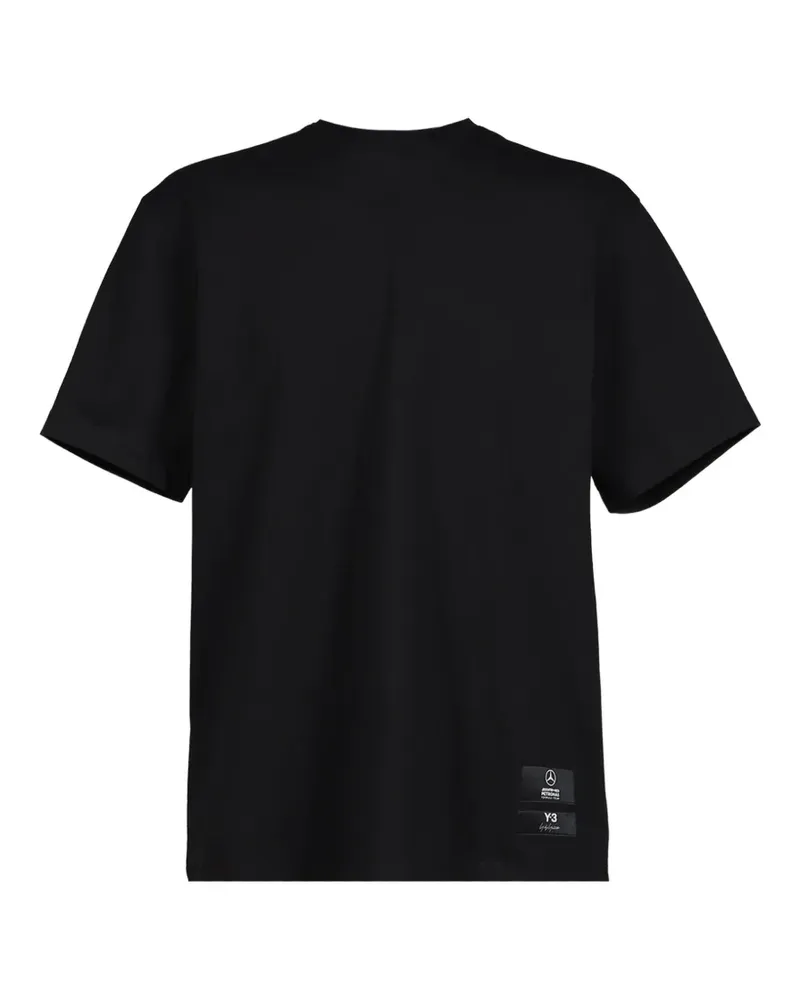 Y-3 x Mercedes logo-print T-shirt - Schwarz Schwarz