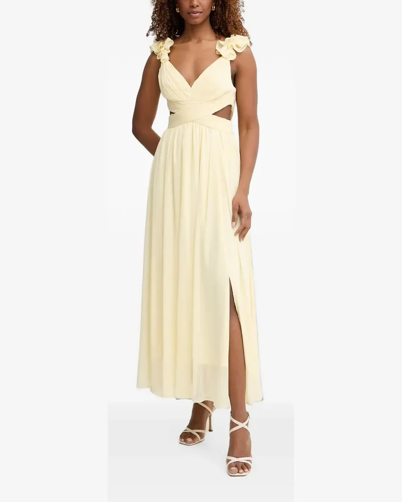 Morgan ruffled cutout-detail maxi dress - Gelb Gelb