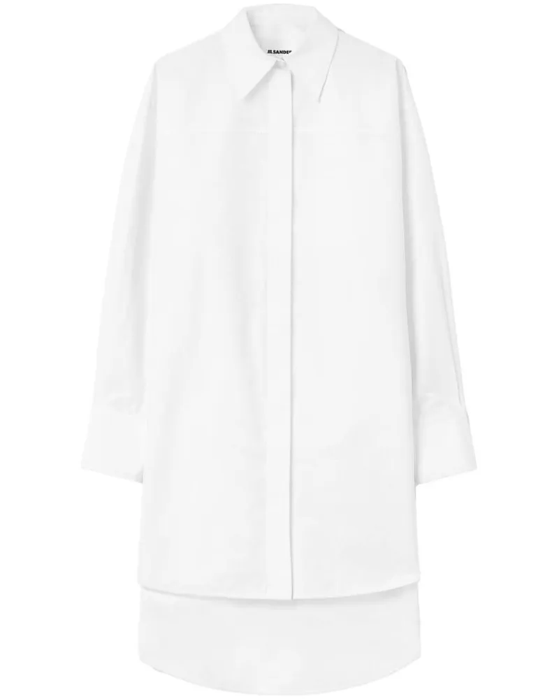 Jil Sander Hemdkleid mit langen Ärmeln - Weiß Weiß