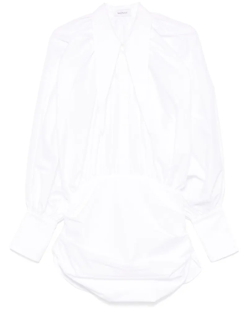 Mônot Popeline-Minikleid - Weiß Weiß