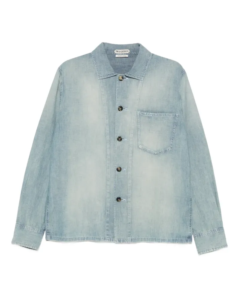 J.W.Anderson Chambray Hemd mit Logo-Patch - Blau Blau