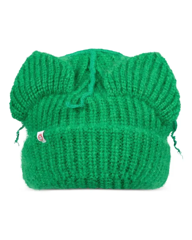 Charles Jeffrey Loverboy Beanie mit klobigen Ohren - Grün Grün