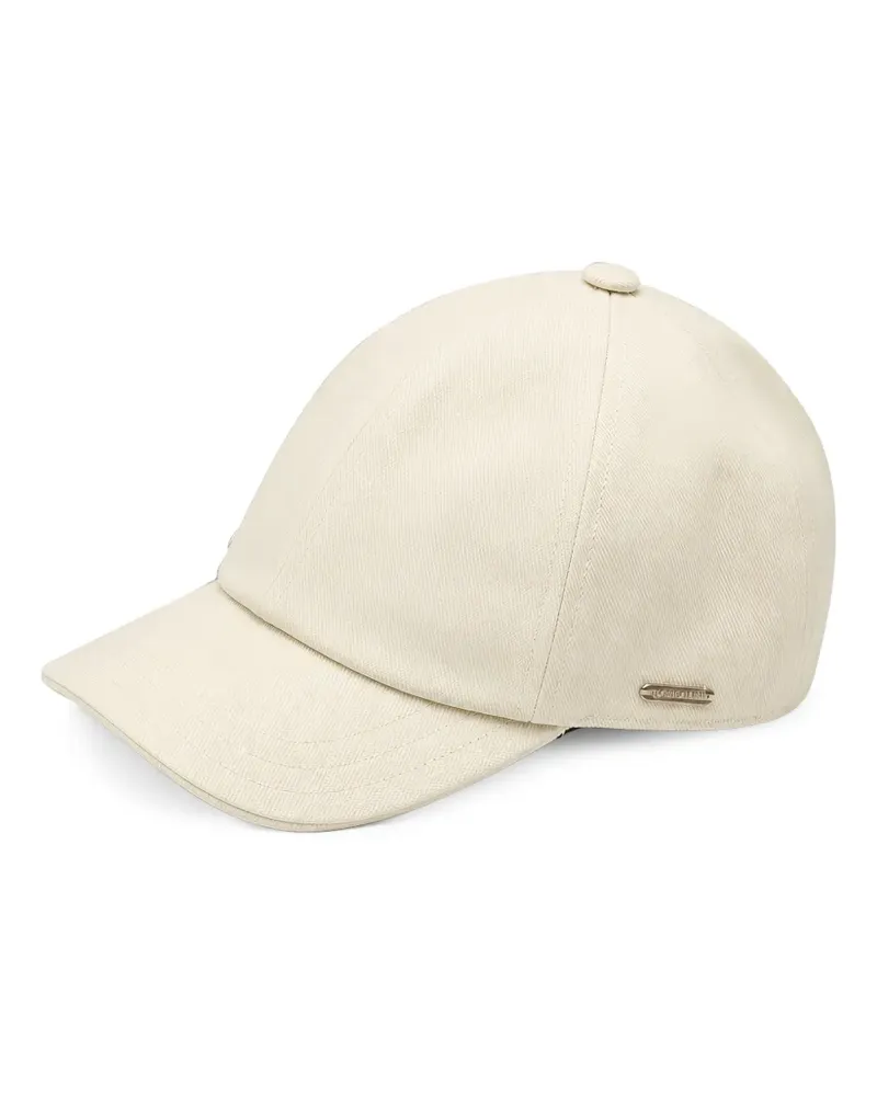 Tombolini Baseballkappe mit Logo-Schild - Weiß Weiß
