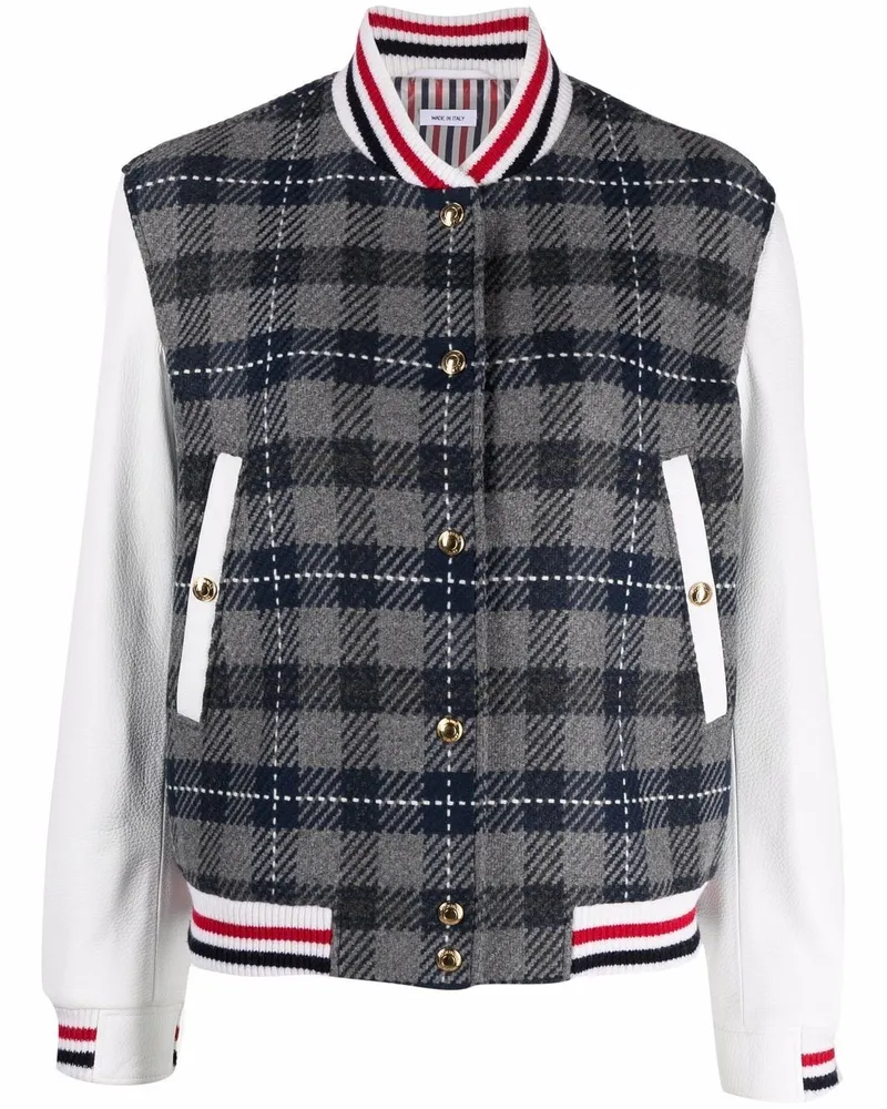 Thom Browne TB Collegejacke aus Kaschmir Grau