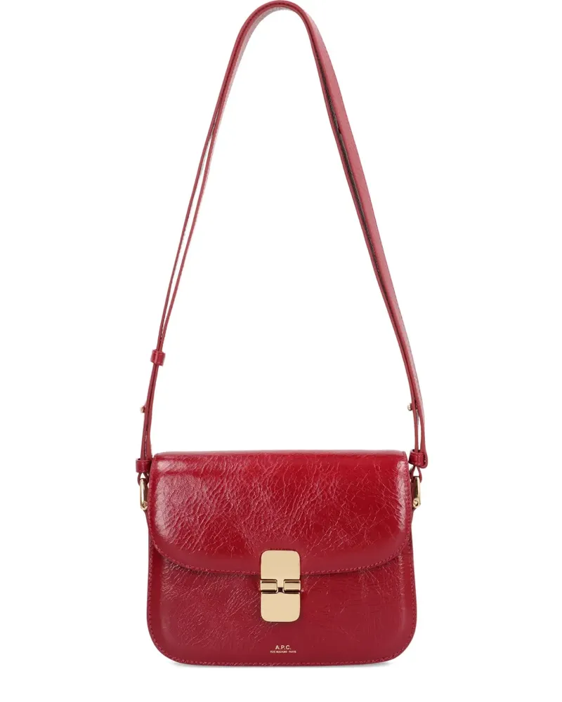 A.P.C. Kleine Grace Umhängetasche mit Klappe - Rot Rot