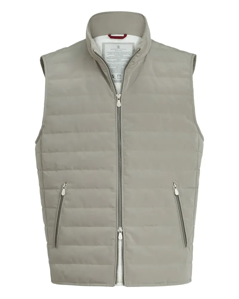 Brunello Cucinelli Gefütterte Weste - Grün Grün