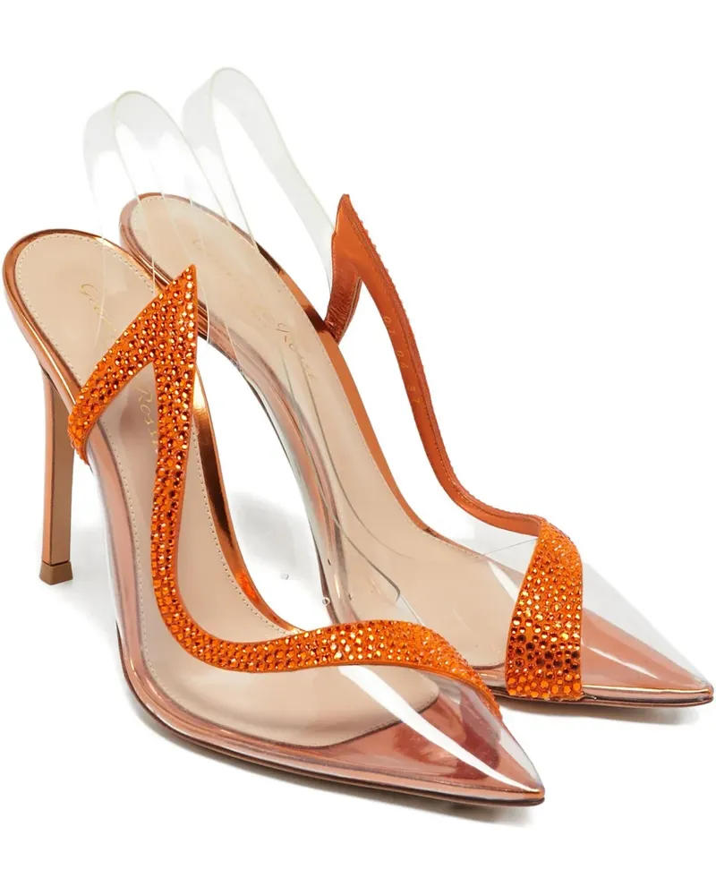 Gianvito Rossi Crystal Slingback-Pumps 105mm - Orange Orange