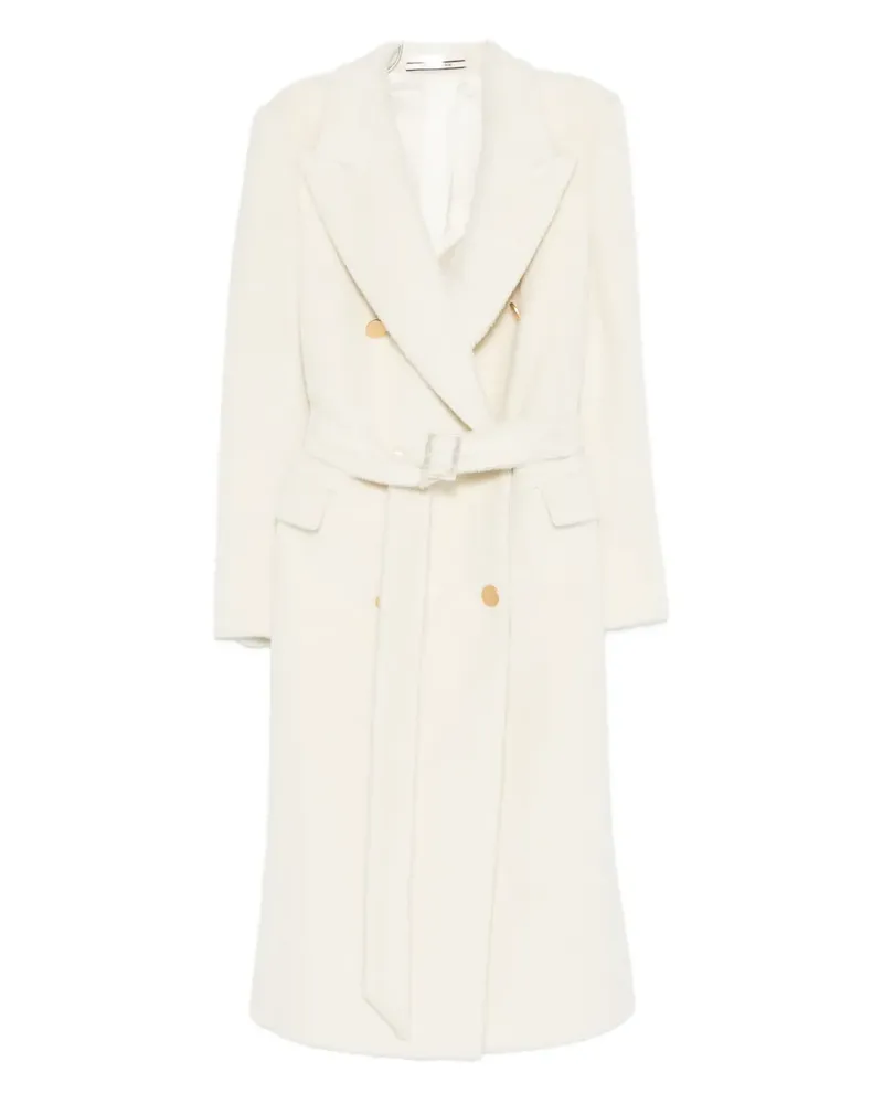 Tagliatore double-breasted belted coat - Weiß Weiß