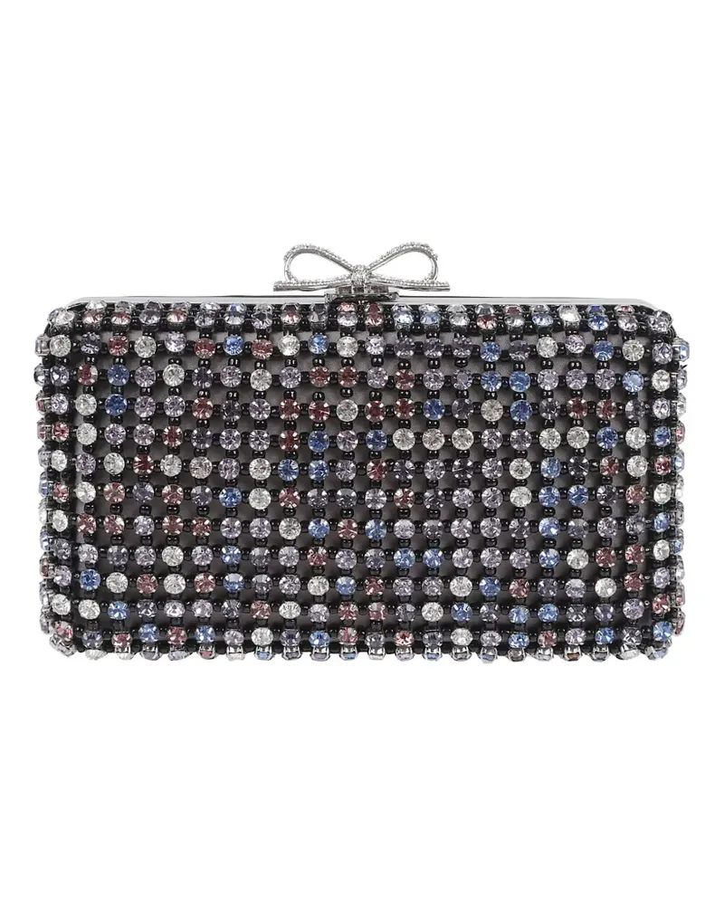 Self-Portrait crystal-embellished clutch bag - Blau Blau