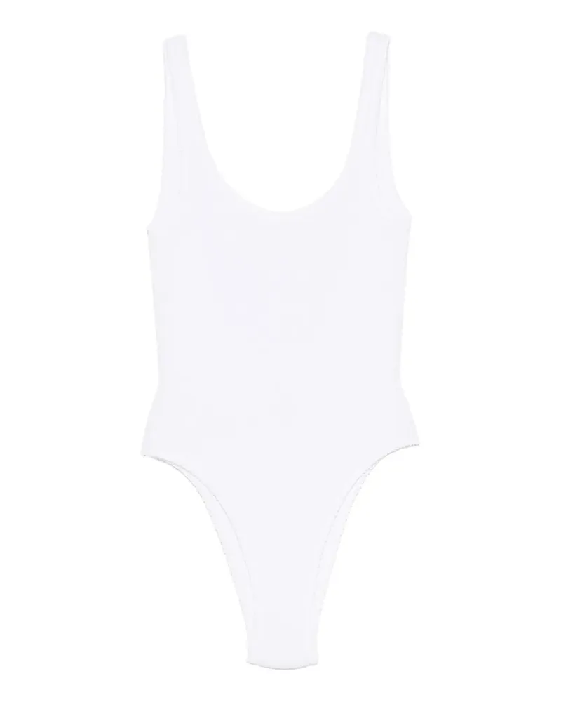 MC2 Saint Barth Lora crinkle-effect swimsuit - Weiß Weiß