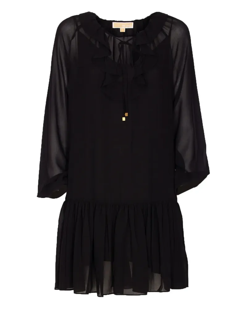 Michael Kors Kleid mit Rüschen - Schwarz Schwarz