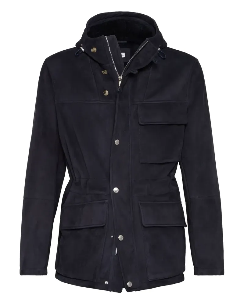 Brunello Cucinelli Jacke mit Kapuze - Blau Blau