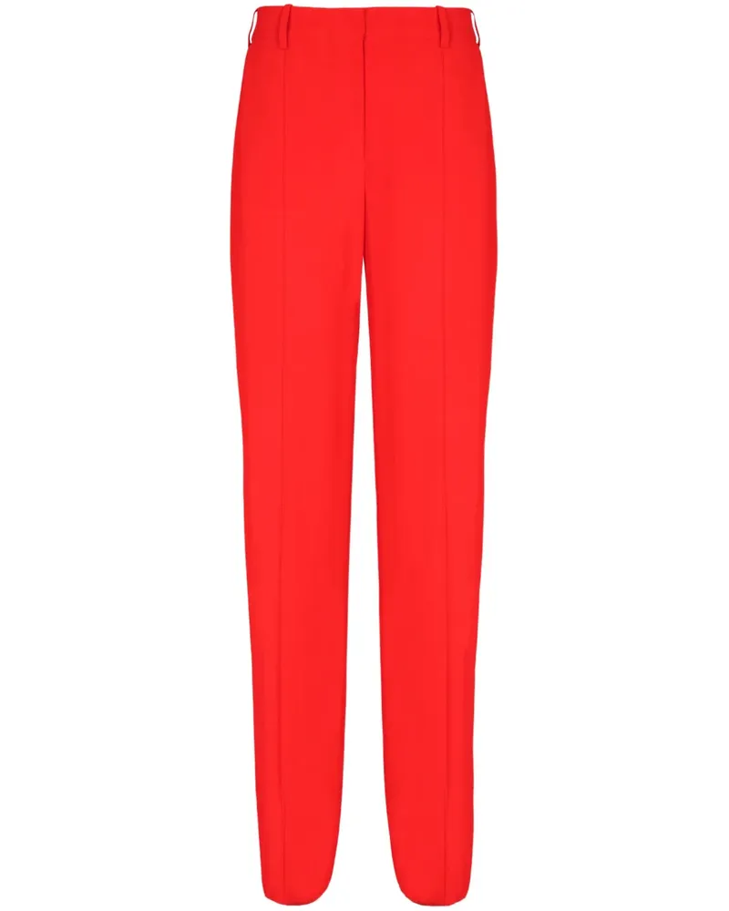 Balmain Tailoring-Hose aus Krepp - Rot Rot