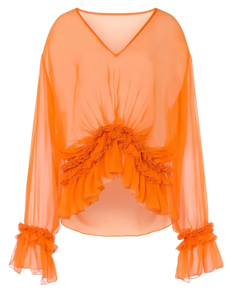 Alberta Ferretti Bluse aus Seide - Orange Orange