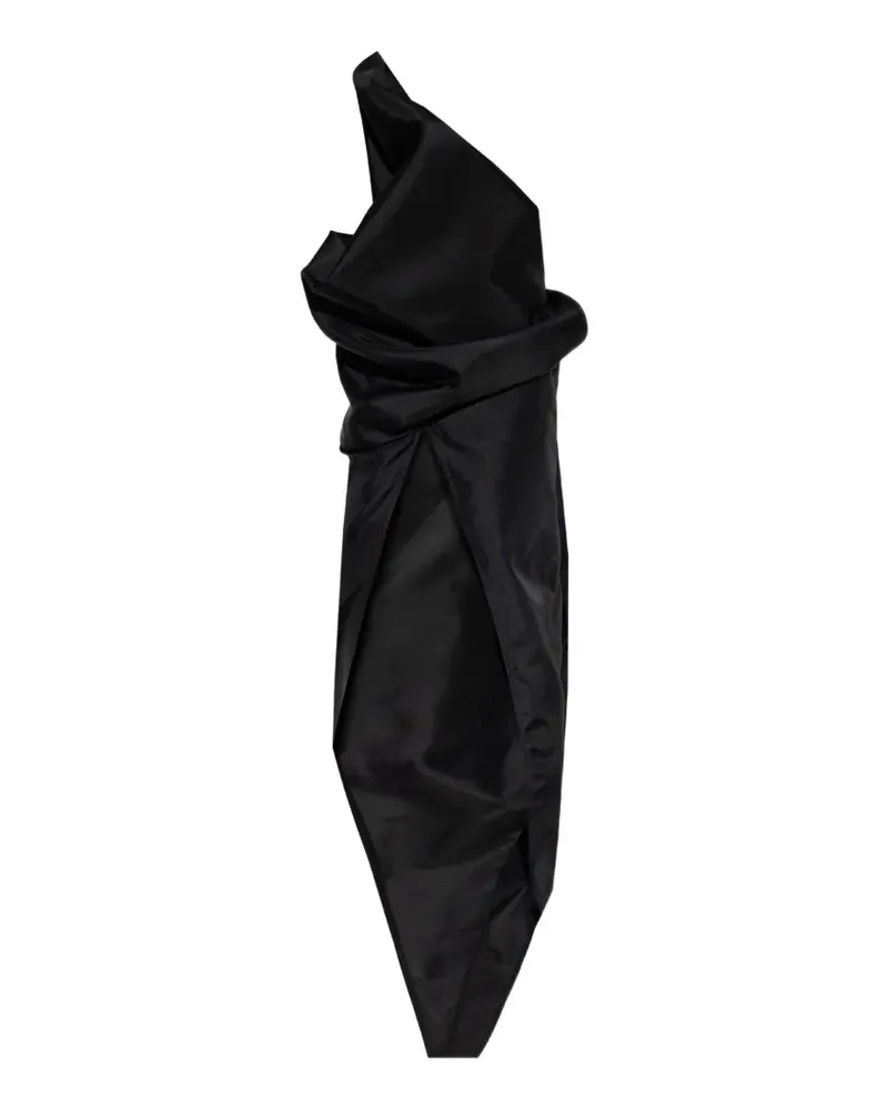 Rick Owens draped-design asymmetric skirt - Schwarz Schwarz
