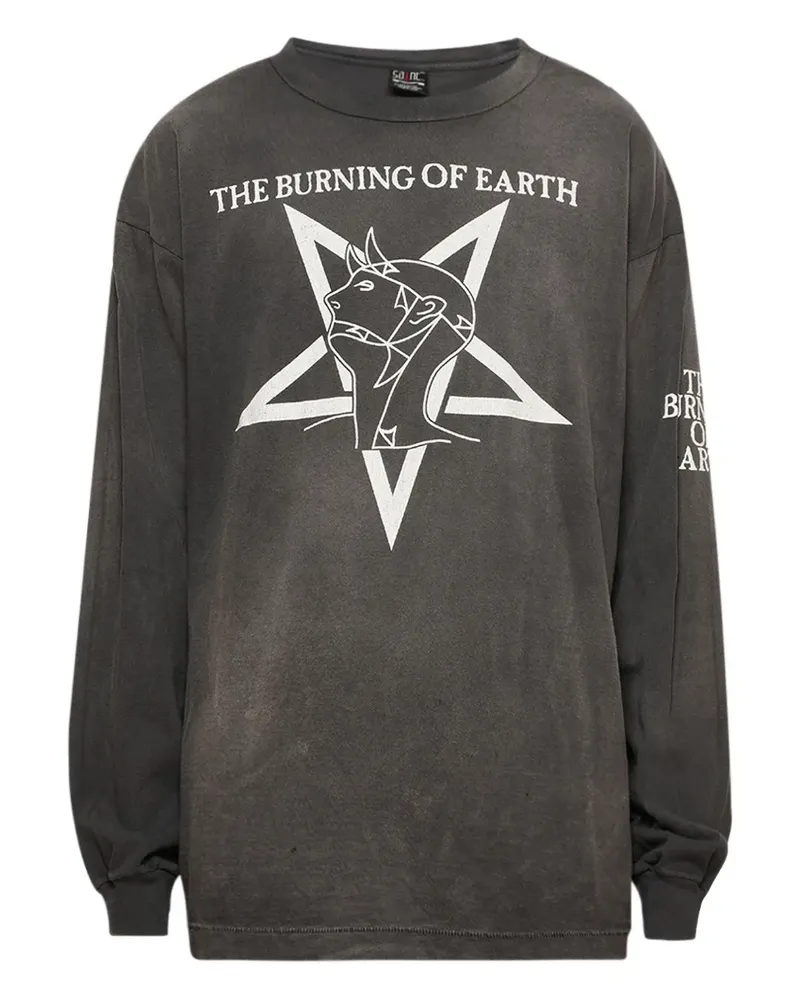 SAINT MXXXXXX Burn of Earth Langarmshirt - Grau Grau