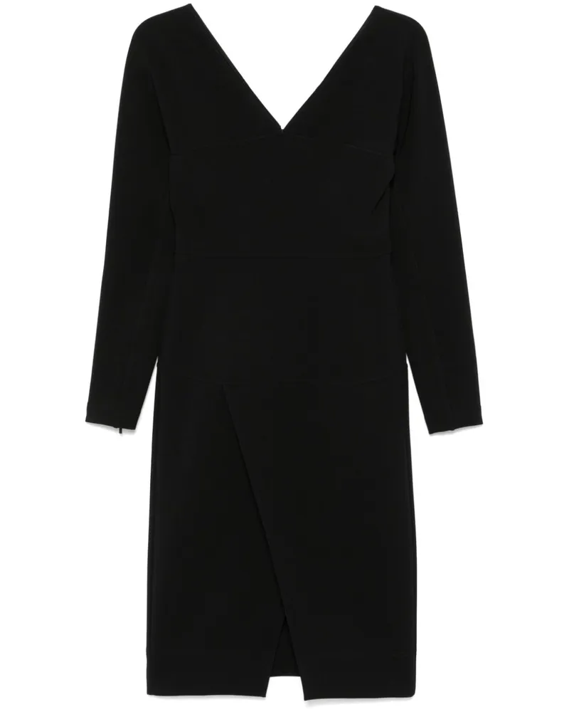 Fendi Midikleid mit langen Ärmeln - Schwarz Schwarz