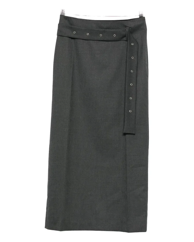 LOW CLASSIC eyelet-detail skirt - Grau Grau