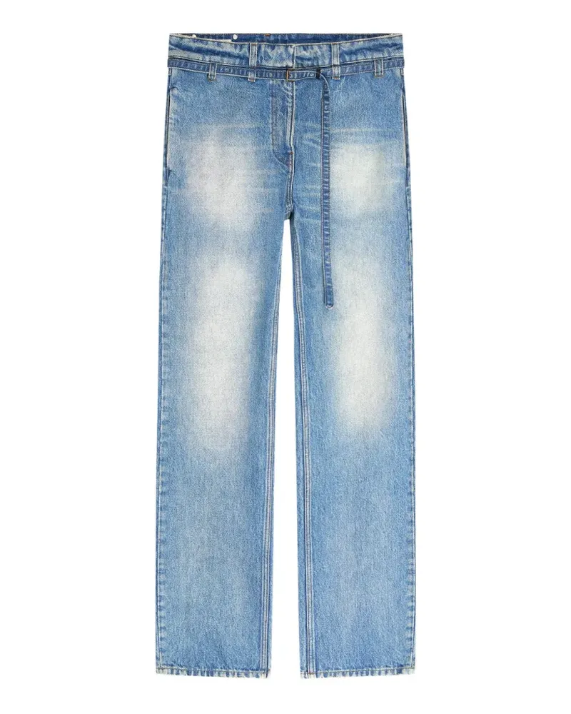 Dries van Noten Gerade Jeans mit Gürtel - Blau Blau