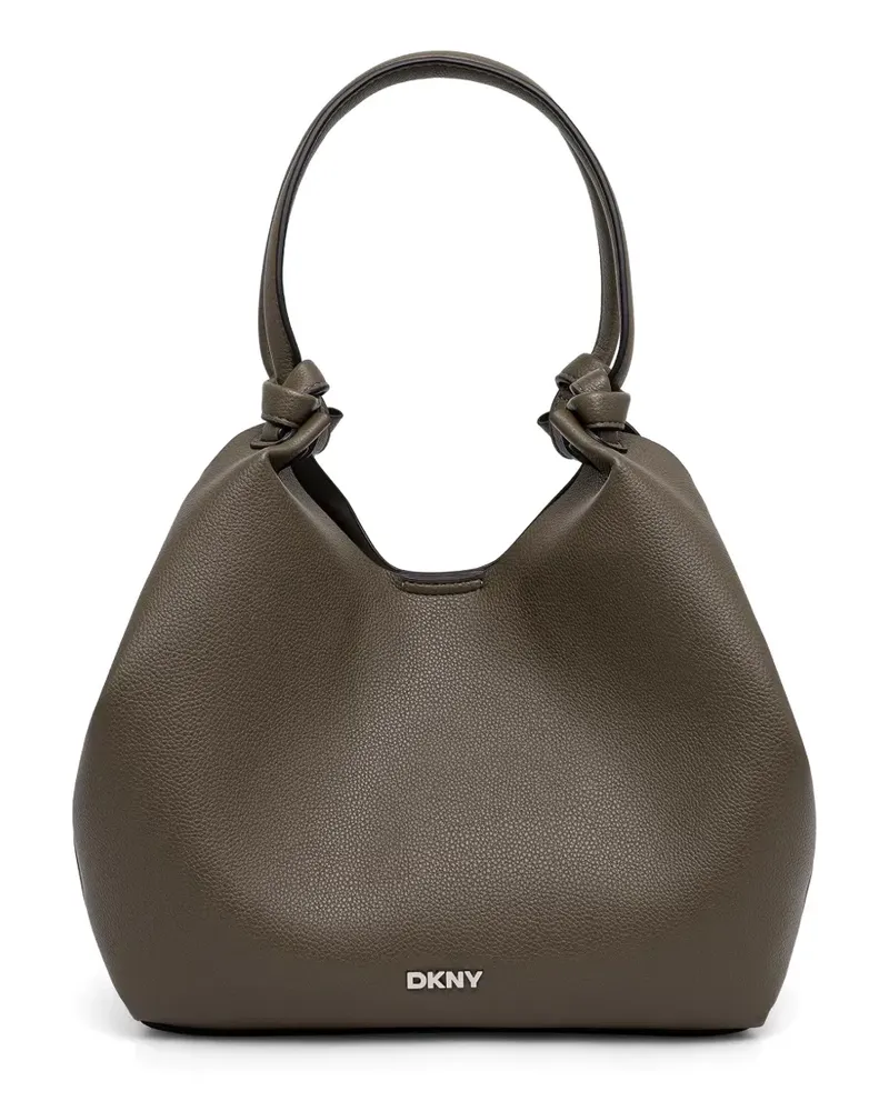 DKNY Paula pebbled-texture knotted tote bag - Grün Grün