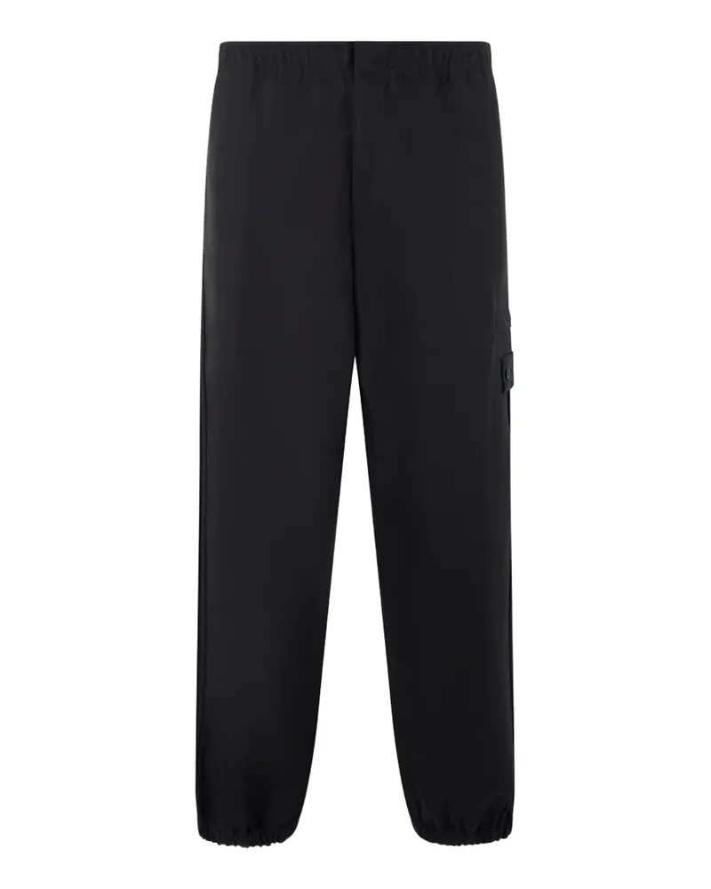 Stone Island 3100024 wool nylon flannel S.I ghost sweatpants - Blau Blau