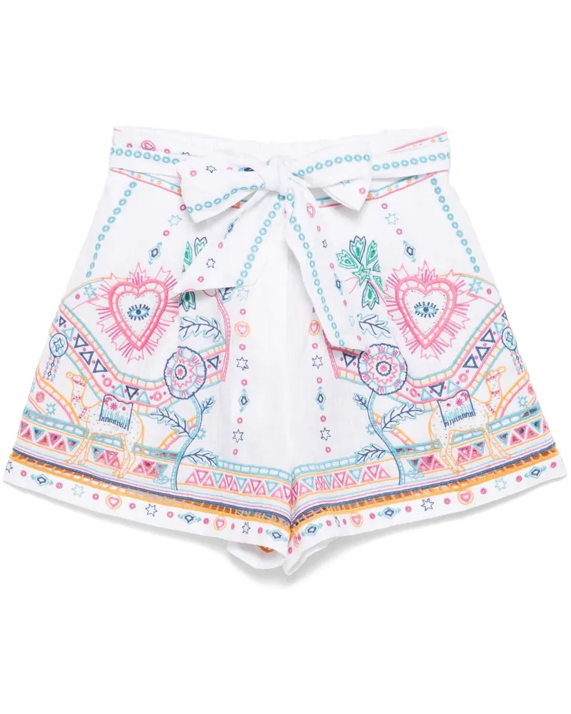 Camilla Shorts mit Gürtel - Weiß Weiß