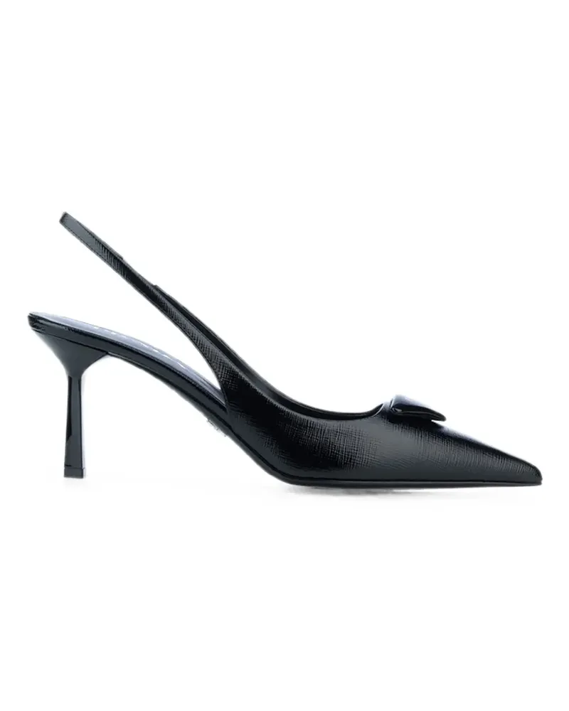 Prada Saffiano-leather slingback pumps - Schwarz Schwarz
