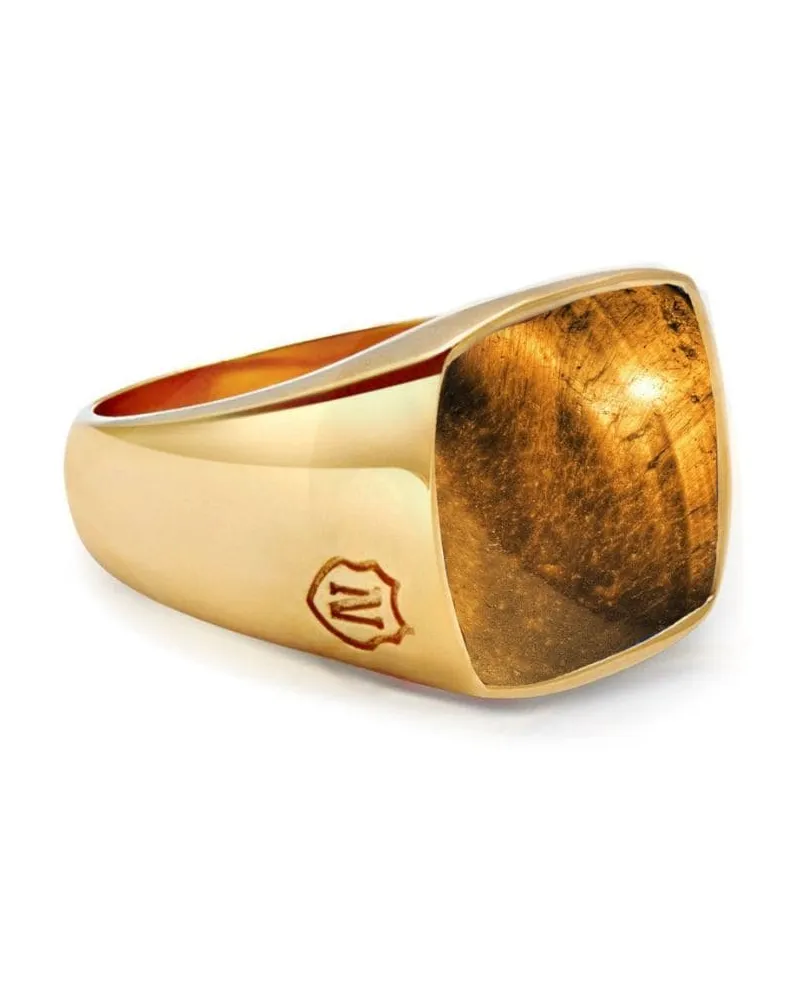 Nialaya Siegelring mit Schmuckstein - Gold Gold