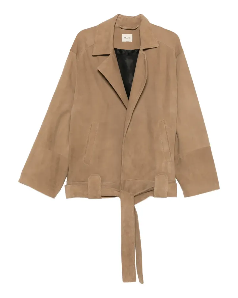 KHAITE Alder Wolljacke mit Gürtel - Nude Nude