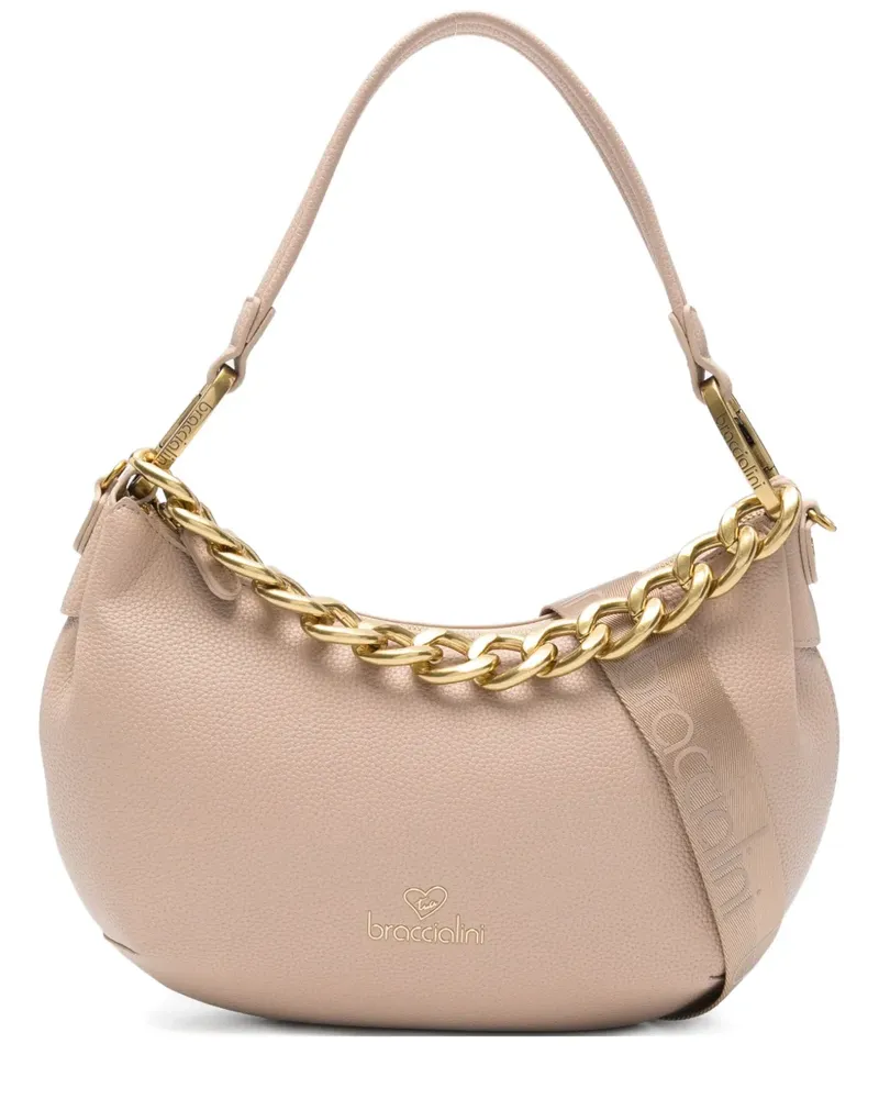 Braccialini chain-detail shoulder bag - Nude Nude