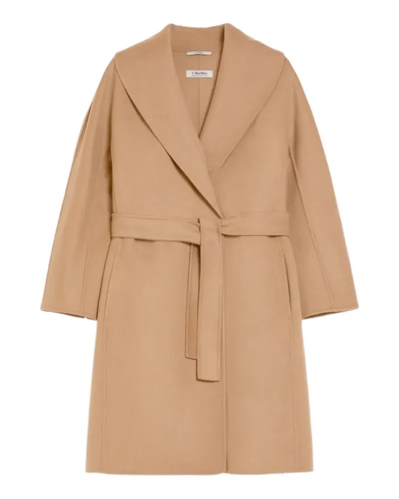 Max Mara belted single-breasted coat - Nude Nude