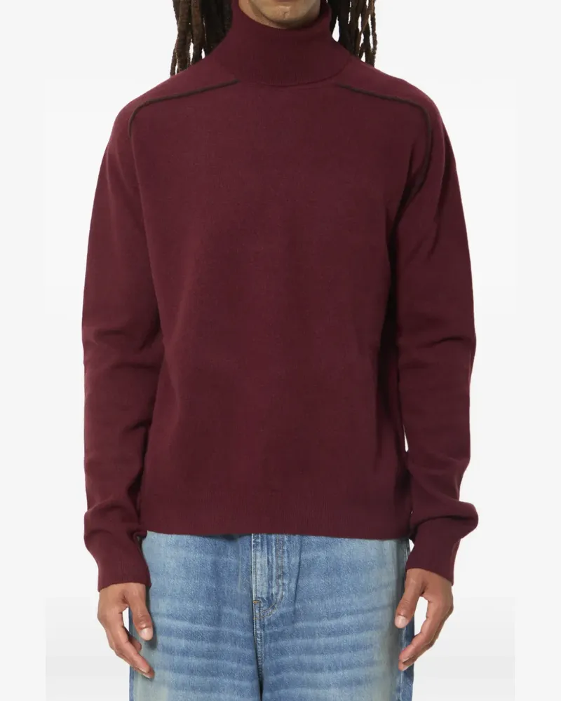Maison Margiela four-stitches turtleneck sweater - Rot Rot