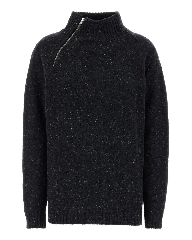 GIMAGUAS Xavi melange zip-detail sweater - Schwarz Schwarz