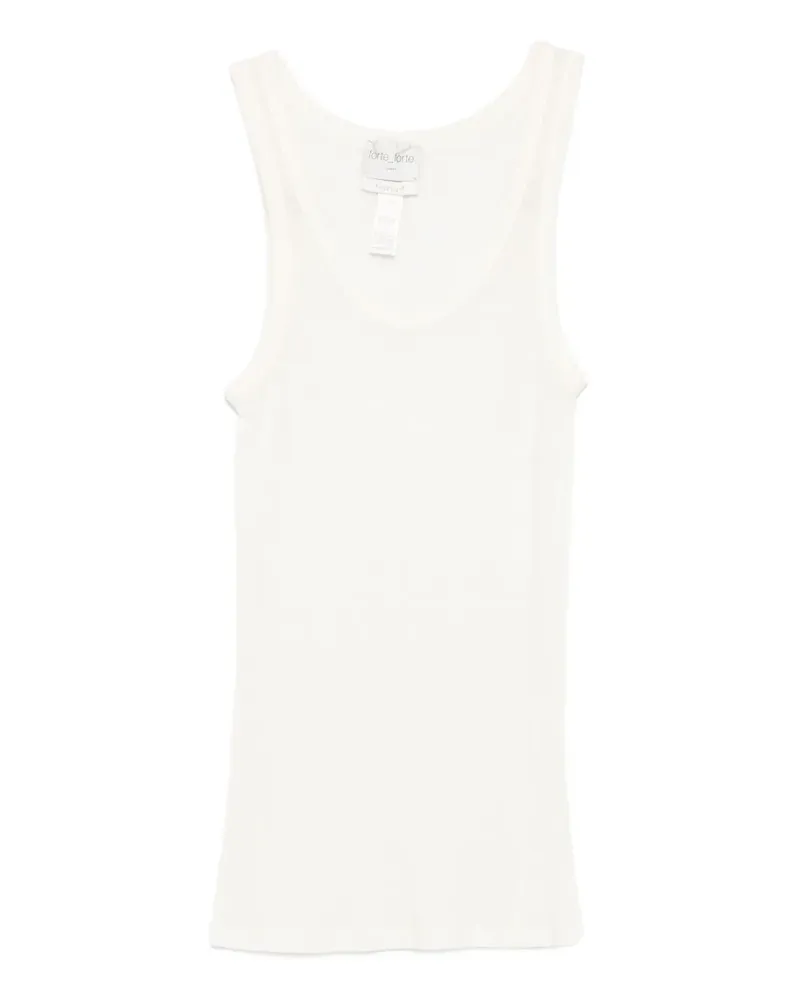 forte_forte Geripptes Trägershirt - Nude Nude
