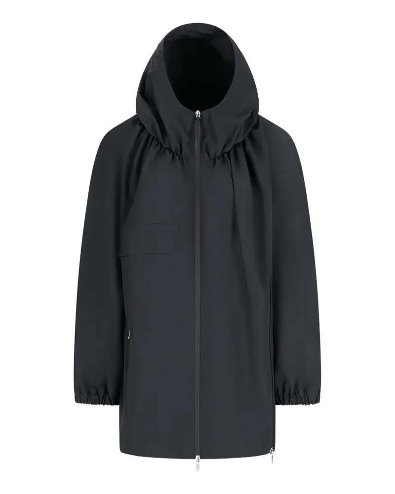 Jil Sander hooded gathered jacket - Schwarz Schwarz