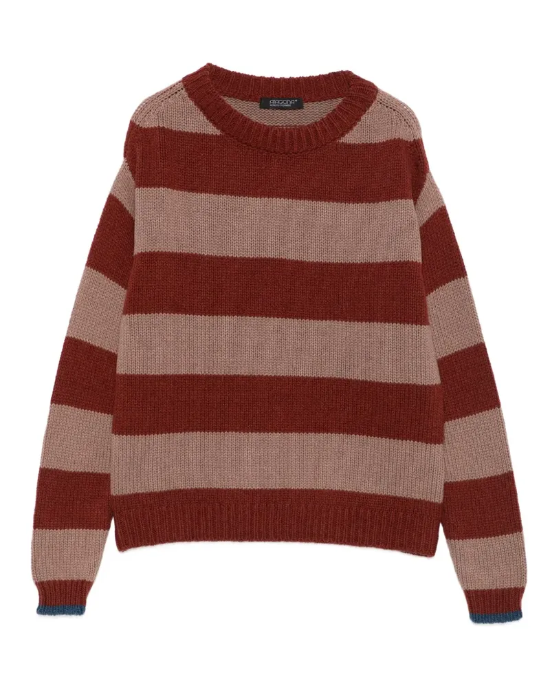 ARAGONA Gestreifter Pullover - Rot Rot