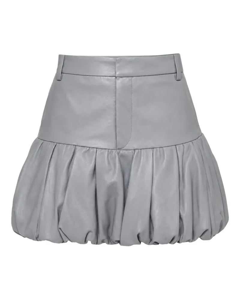 Dsquared2 leather bubble-hem mini skirt - Grau Grau