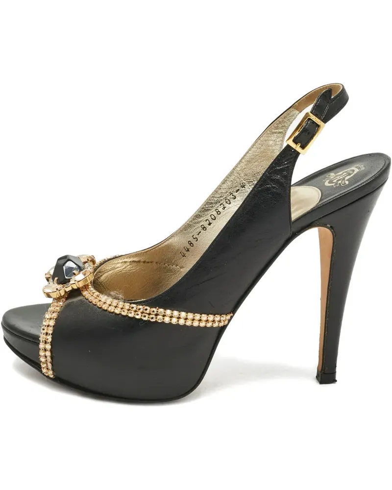 Gina Sandalen aus Leder - Schwarz Schwarz