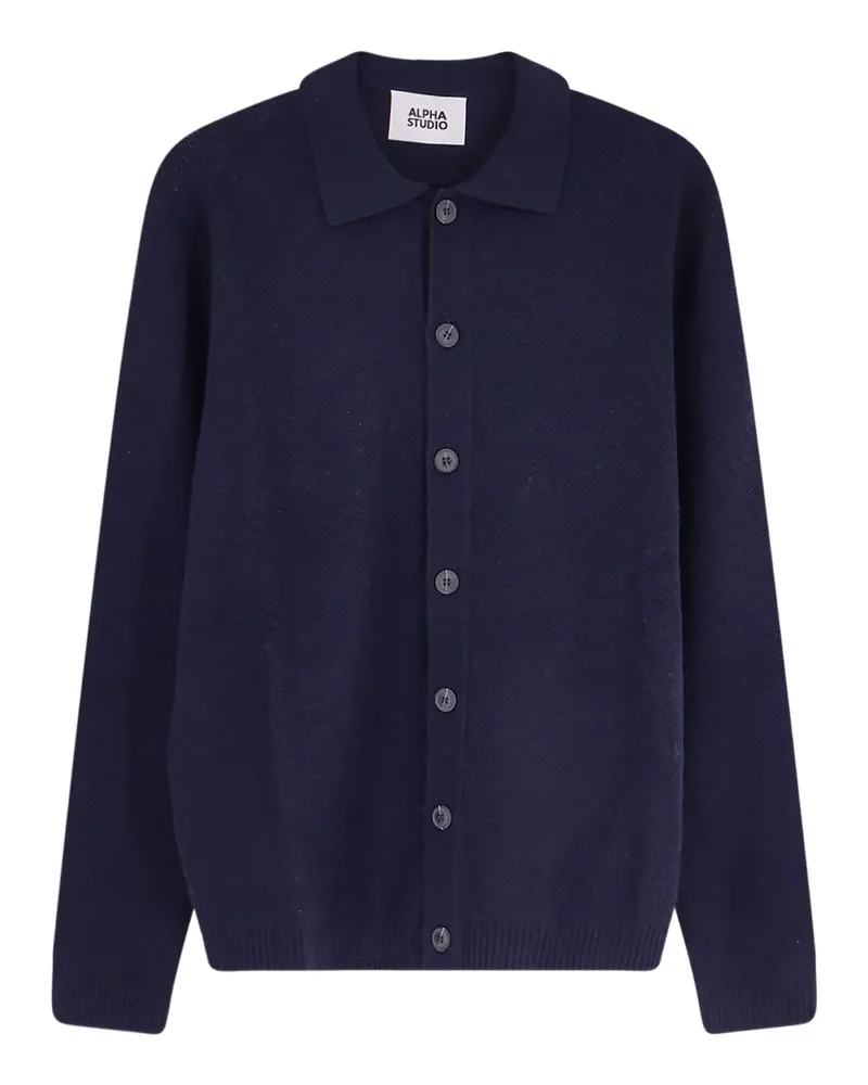 Alpha Industries Alpha Studio buttoned cardigan - Blau Blau