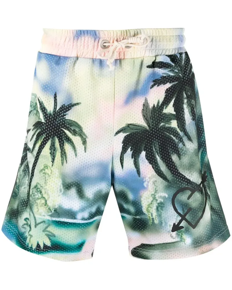 Palm Angels Paradise Mesh-Sportshorts - Blau Blau