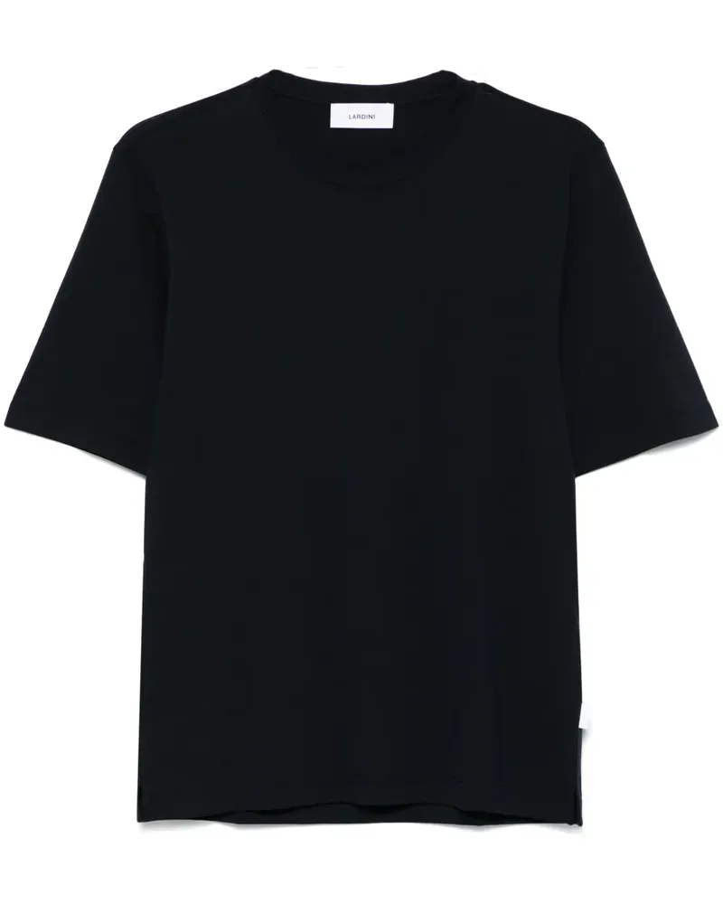 LARDINI T-Shirt mit kurzen Seitenschlitzen - Blau Blau