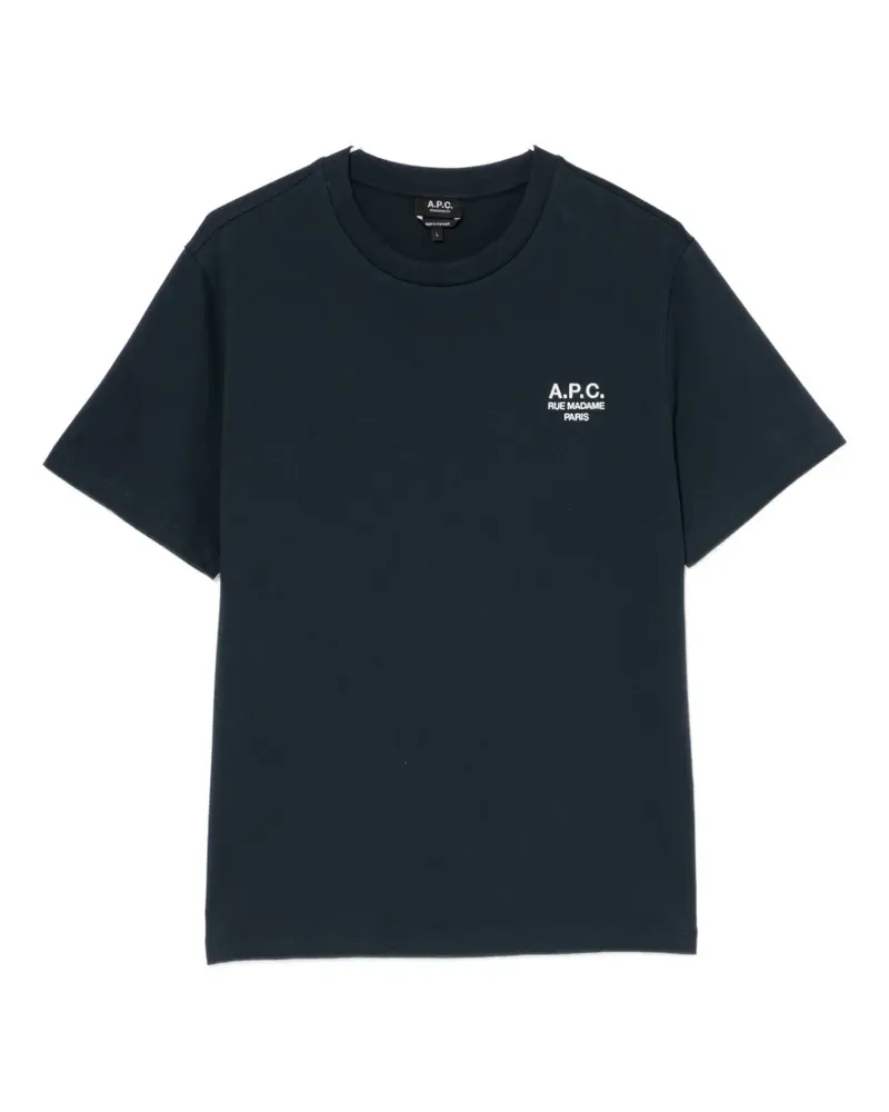 A.P.C. T-Shirt mit Logo-Stickerei - Grau Grau