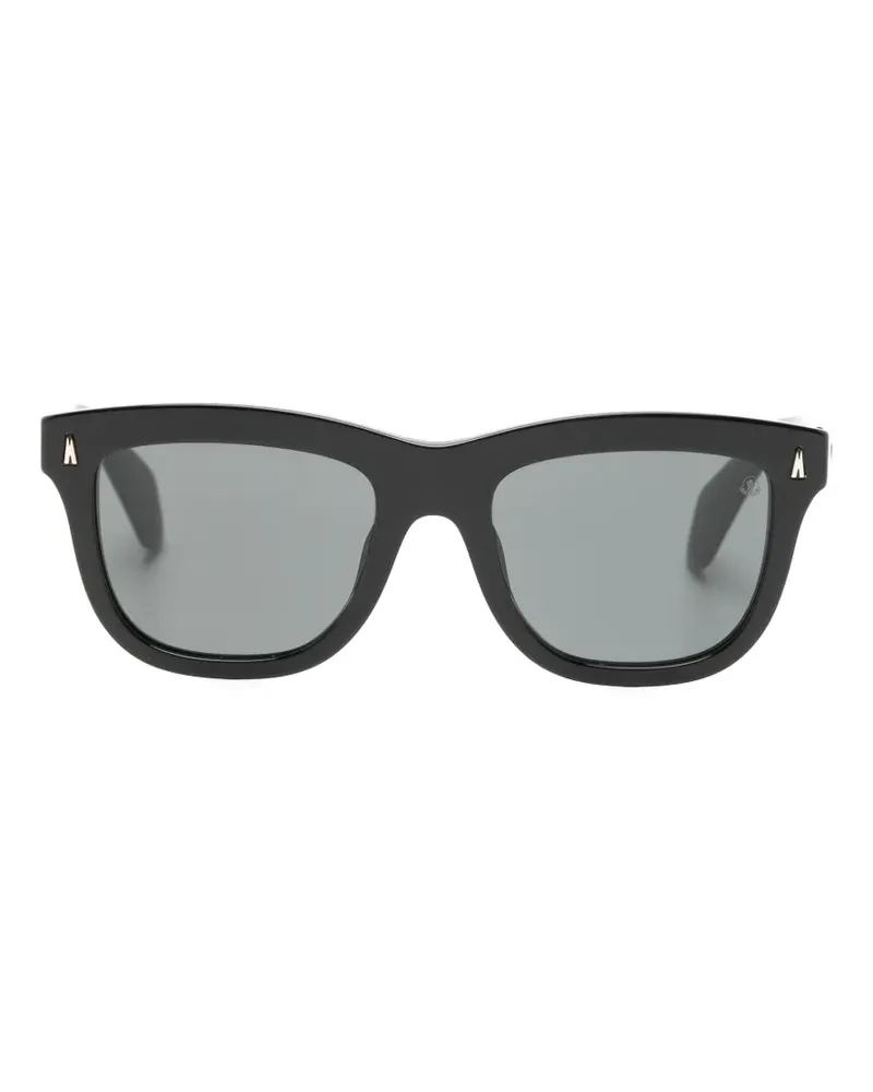 Moncler Bronzz logo-plaque rectangle-frame sunglasses - Schwarz Schwarz