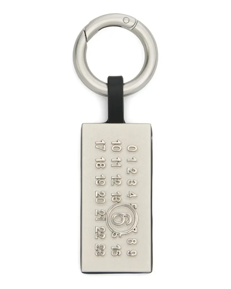 Maison Margiela Numeric Tag Schlüsselanhänger - Silber Silber