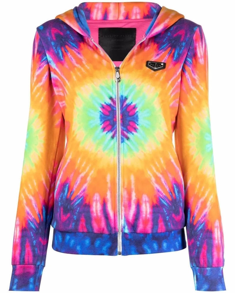 Philipp Plein Hoodie mit Batik-Print - Rosa Rosa
