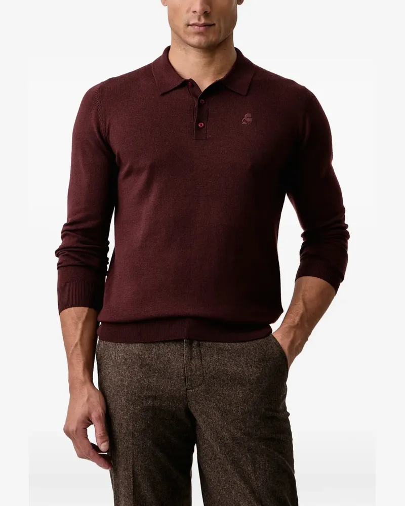Karl Lagerfeld Poloshirt mit Logo-Stickerei - Rot Rot
