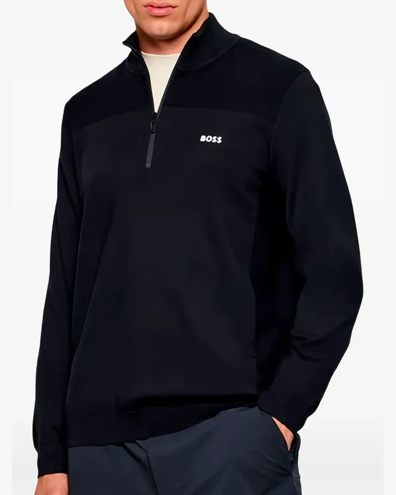 HUGO BOSS half-zip sweatshirt - Schwarz Schwarz